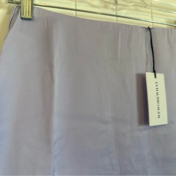 NWT WeWoreWhat purple lilac satin mini skirt women’s small - Picture 3 of 11